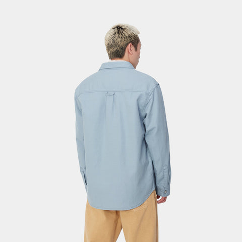 Carhartt Wip Men's Linen Blend Jacket Walter Light Blue