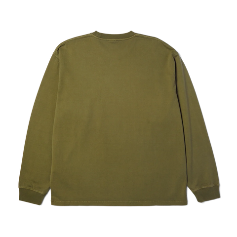 Huf T-Shirt da uomo manica lunga con taschino 89 Knit Top verde