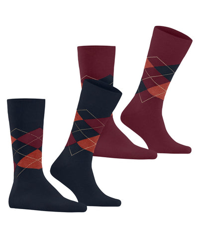 Burlington Calze Uomo Everyday Argyle 2-Pack multicolor