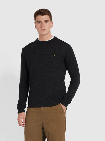 Farah Maglia in lana da uomo Birchall Nero