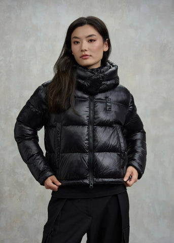 Blauer Giacca Piumino corto da donna Gloria nera