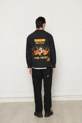 Pas De Mer Camicia da uomo Bowling nera