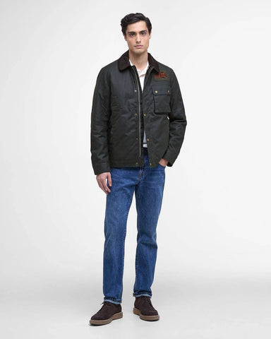 Barbour International Giacca cerata da uomo Steve McQueen sage