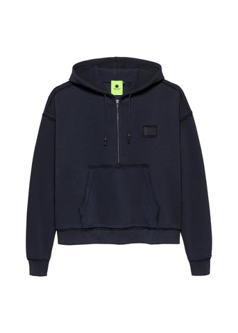 New Amsterdam Felpa da uomo con cappuccio Half Zip blu