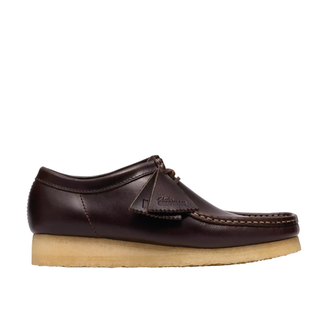 Clarks Scarpa in pelle liscia da uomo Wallabee marrone