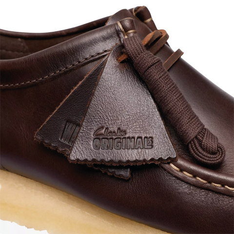Clarks Scarpa in pelle liscia da uomo Wallabee marrone