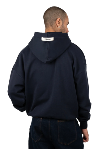 Prohibited Felpa da uomo con zip e cappuccio College Days blu