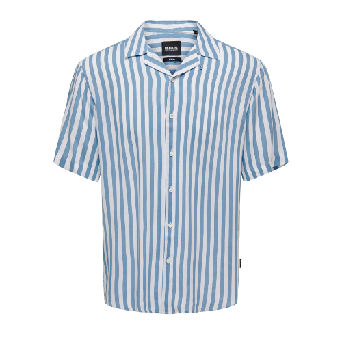 ONLY &amp; SONS WAYNE LIFE SS VISCOSE SHIRT NOOS 22013267