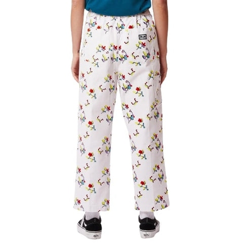 OBEY FLORAL CARPENTER PANTALONI DA DONNA IN COTONE