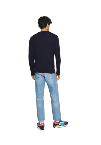 FARAH BIRCHALL CREW NECK LAMBSWOOL JUMPER MEN'S LONG SLEEVE JERSEY F4GFB042