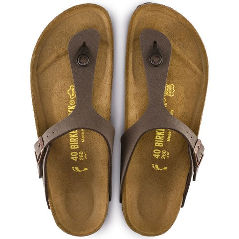 Birkenstock Sandalo Unisex Gizeh Nubuck (Calzata Normale) marrone