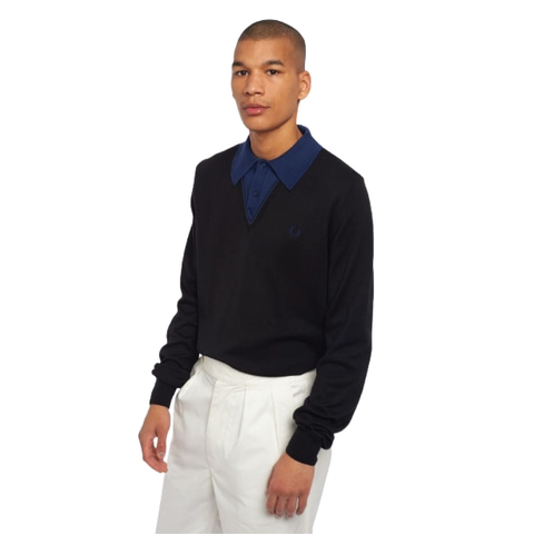 FRED PERRY LS KNITTED V NECK MEN'S SWEATER K2834