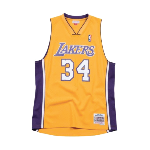 MITCHELL &amp; NESS Swingman Jersey Los Angeles Lakers Home 1999-00 Shaquille O'Neal SMJYGS18179-LALLTGD99SON