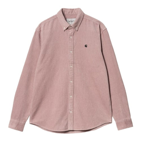 Carhartt Wip Men's Madison Cord Pink Shirt