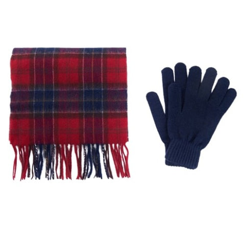 BARBOUR SCARF AND GLOVES GIFT SET MGS0018RE35