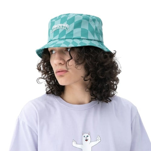 Ripndip Karierter Unisex-Eimerhut hellgrün