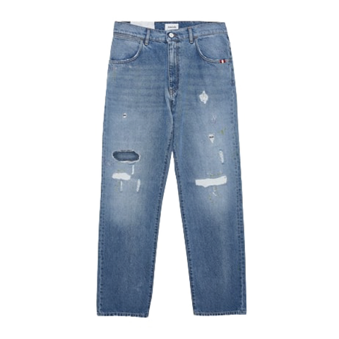 AMISH JAMES VINTAGE PAINER MEN'S RIPPED JEANS