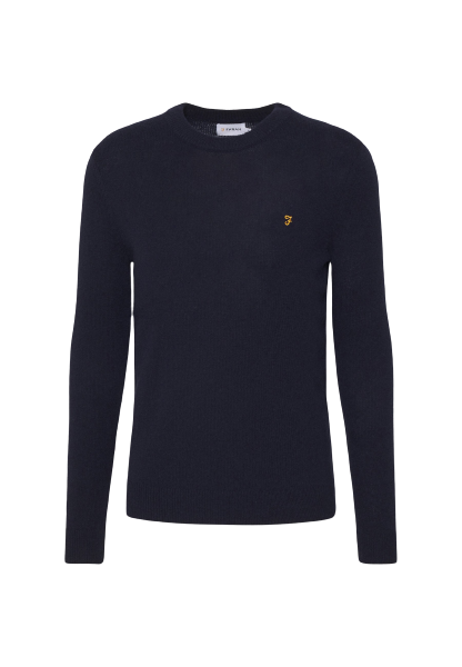 FARAH BIRCHALL CREW NECK LAMBSWOOL JUMPER MEN'S LONG SLEEVE JERSEY F4GFB042