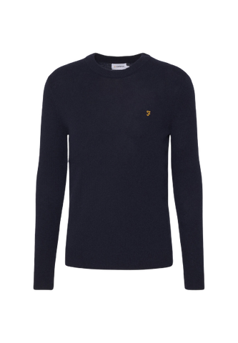 FARAH BIRCHALL CREW NECK LAMBSWOOL JUMPER MEN'S LONG SLEEVE JERSEY F4GFB042