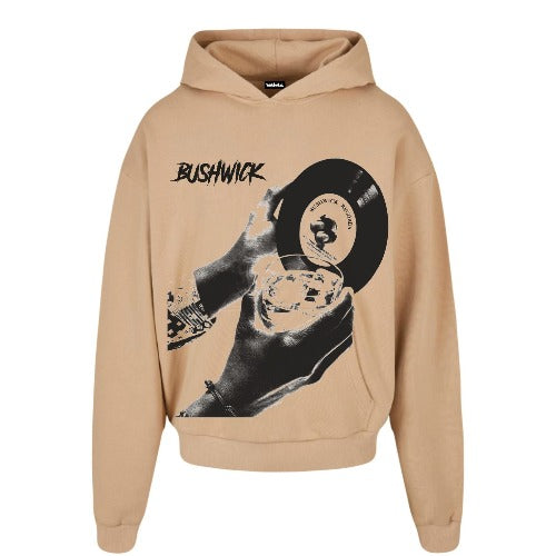 BUSHWICK RECORDS HOODIE FELPA DA UOMO CON CAPPUCCIO