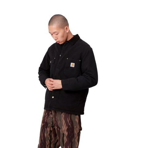 CARHARTT WIP OG Chore Mantel Schwarz (Aged Canvas)