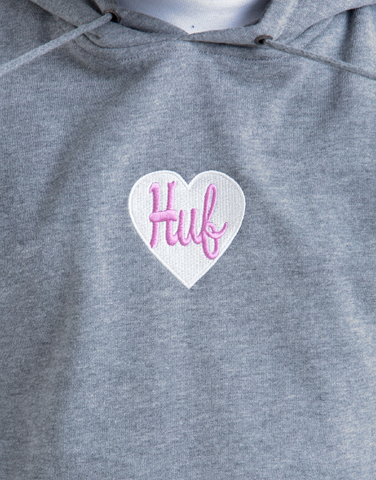 HUF PLASTIC HEART P/O HOODIE FELPA DA UOMO CON CAPPUCCIO 71420MC000060