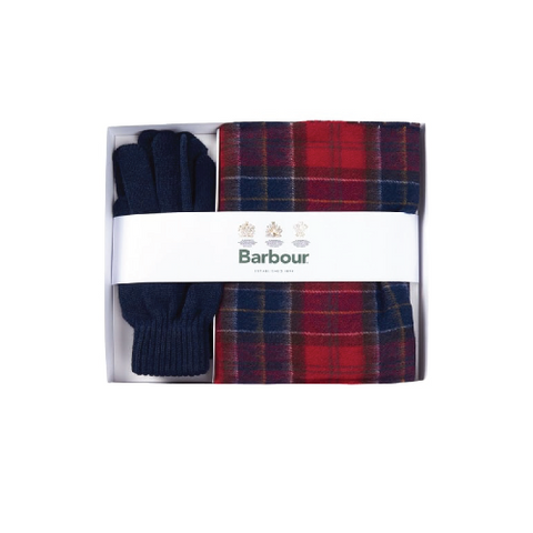 BARBOUR SCARF AND GLOVES GIFT SET MGS0018RE35